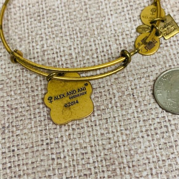 Alex and Ani Gold Dog Paw Bracelet - Picture 2 of 2